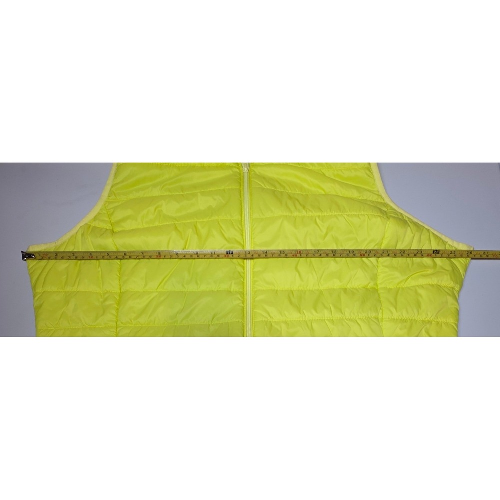 Torrid Womens 1X Lightweight Bright Yellow Hooded Full Zip Puffer Vest - Picture 4 of 11